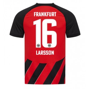 Eintracht Frankfurt Hugo Larsson #16 Hjemmebanetrøje 2023-24 Kort ærmer